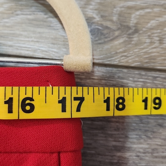 Ann Taylor petite curvy fit red wide leg dress pants - Picture 5 of 8